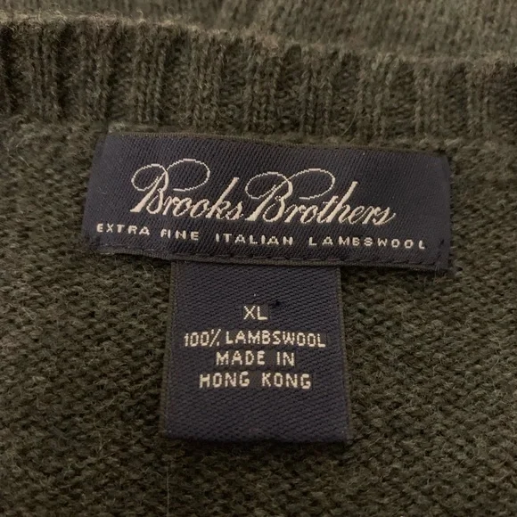 Men's Sweater Vest Brooks Brothers Sweater Vest Lambswool XL - Picture 9 of 9